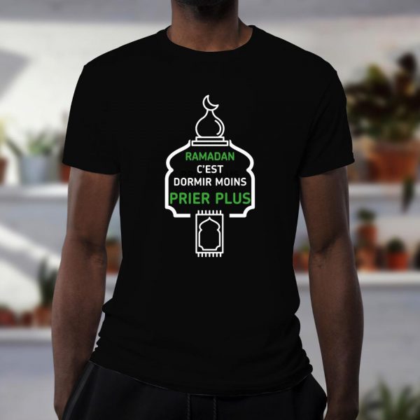 T-shirt Homme "Dormir Moins, Prier Plus"