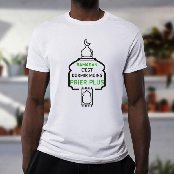 T-shirt Homme "Dormir Moins, Prier Plus" – Image 2