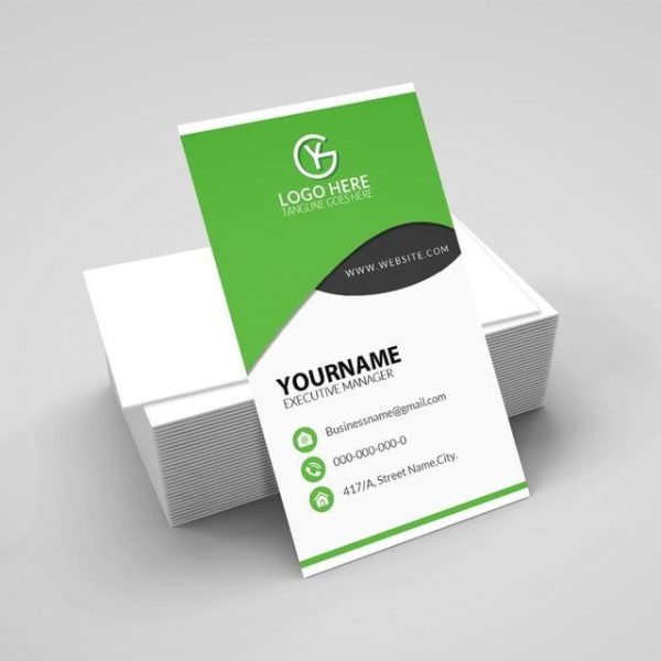 Carte de visite - Recto simple - Format portrait