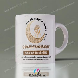 Mugs | Tasses personnalisés - Ramadan Mubarak / yallah maynu kooru jaam + nom