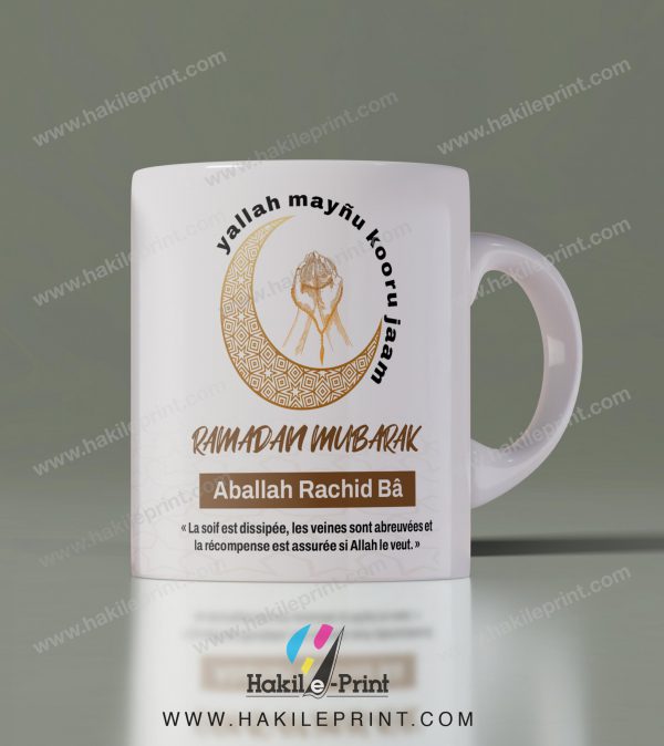 Mugs | Tasses personnalisés - Ramadan Mubarak / yallah maynu kooru jaam + nom