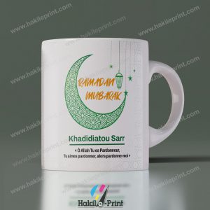 Mugs | Tasses personnalisés - Ramadan Mubarak + nom + prière