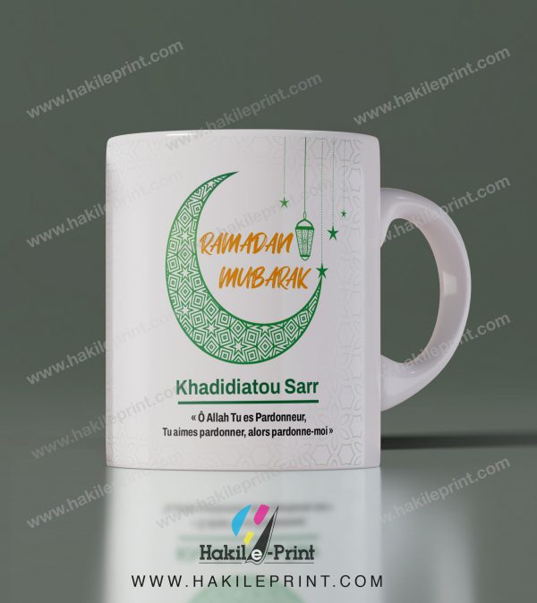 Mugs | Tasses personnalisés - Ramadan Mubarak + nom + prière