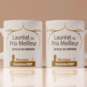 Mugs | Tasses Laureat du prix | Meilleure Epoux du monde | Double face