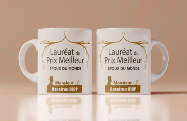 Mugs | Tasses Laureat du prix | Meilleure Epoux du monde | Double face