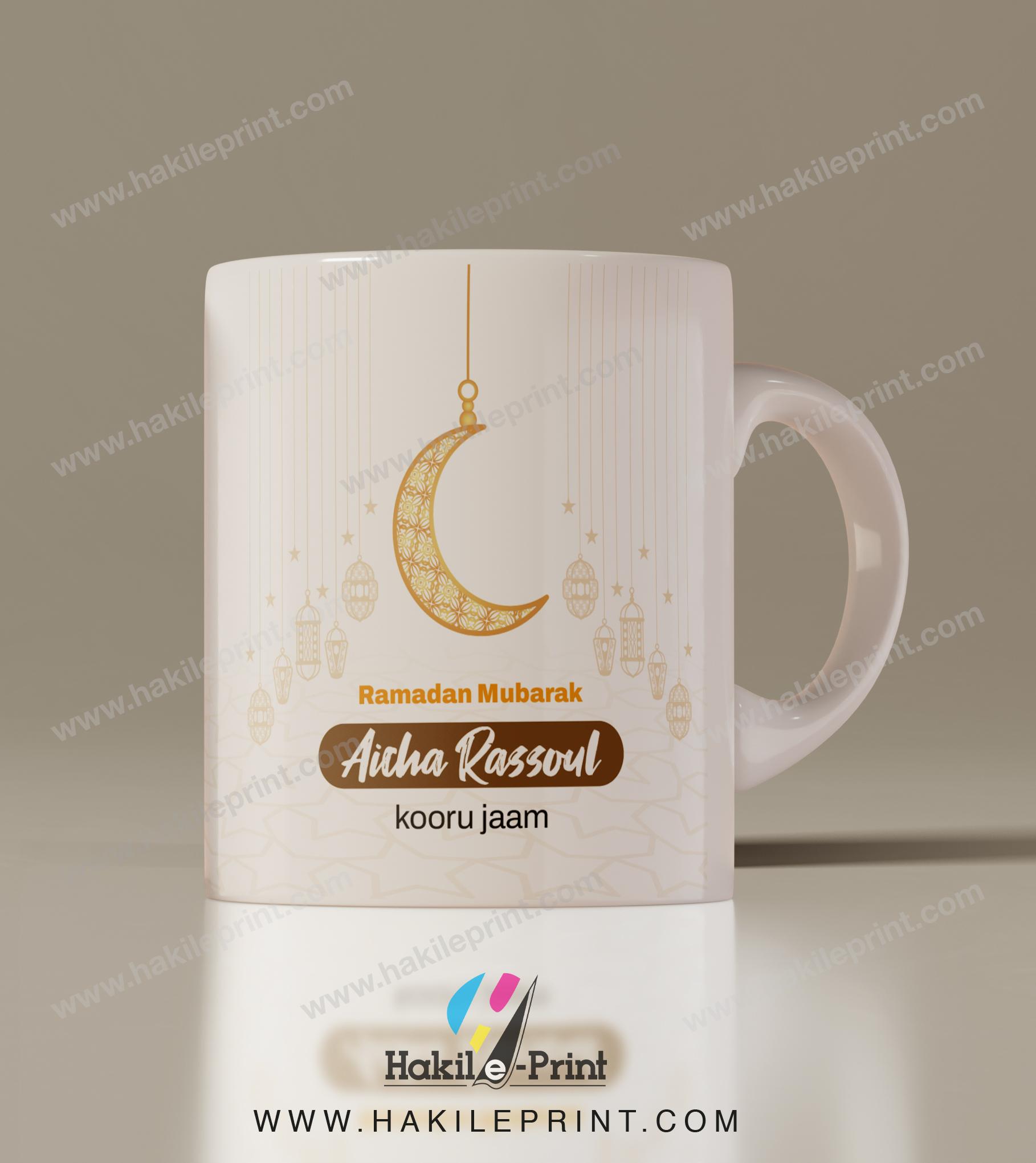 Mugs | Tasses personnalisés - Ramadan Mubarak / kooru jaam + nom