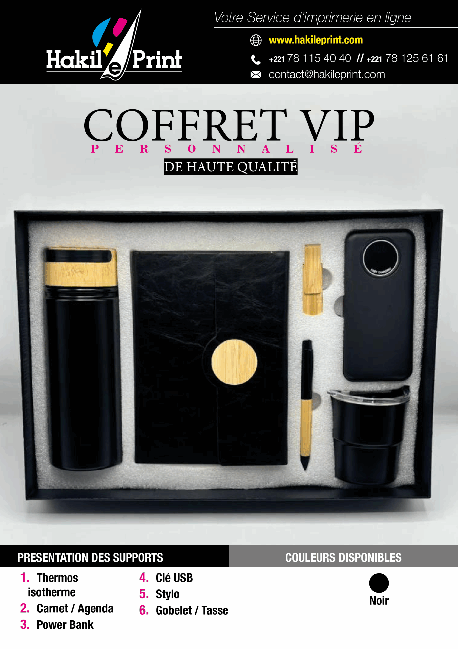Coffret VIP Black Carbon & Bambou — Collection Executive Noir
