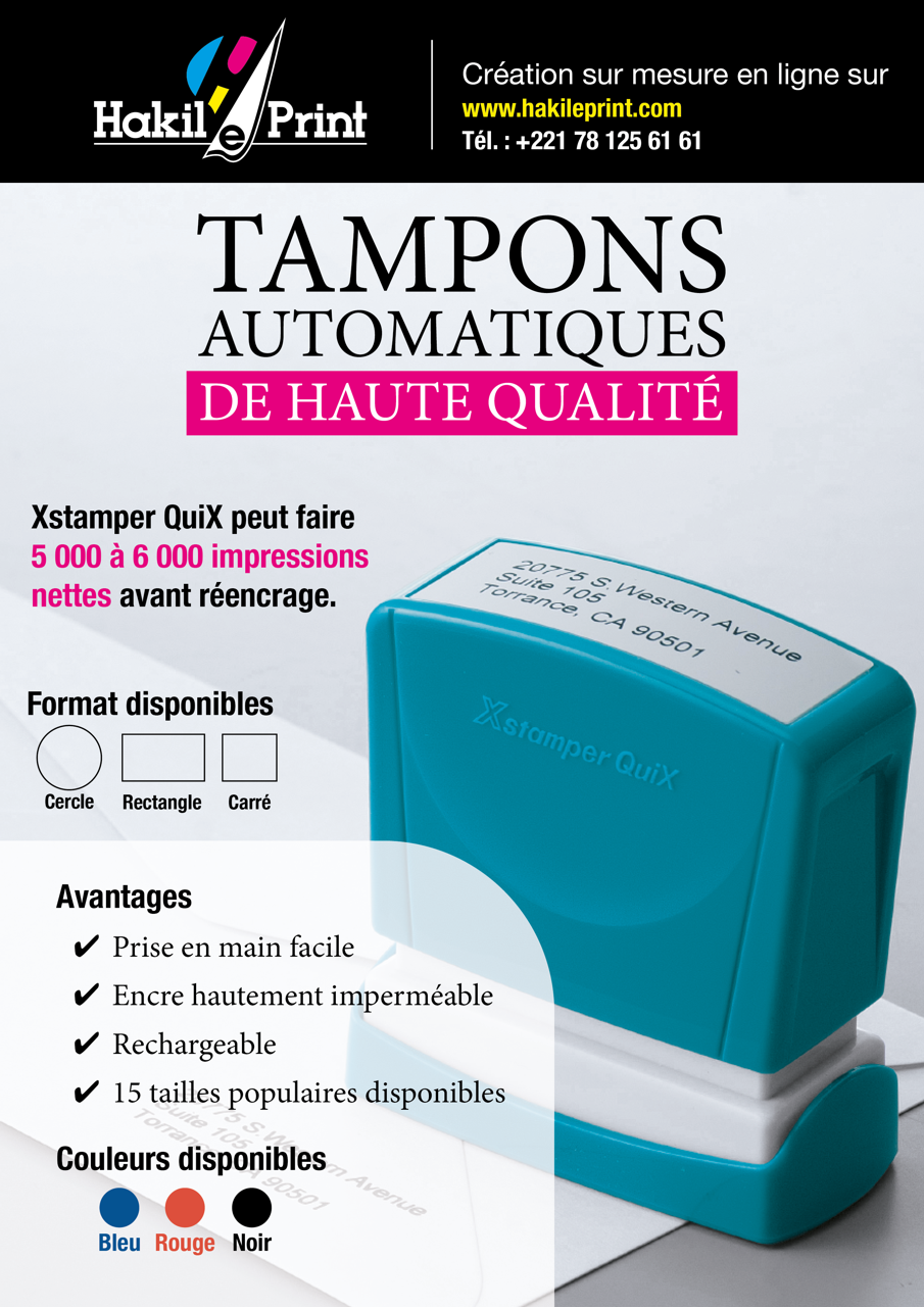 Tampon / Cachet Rectangle Express + Conception Graphique Offerte – Image 3