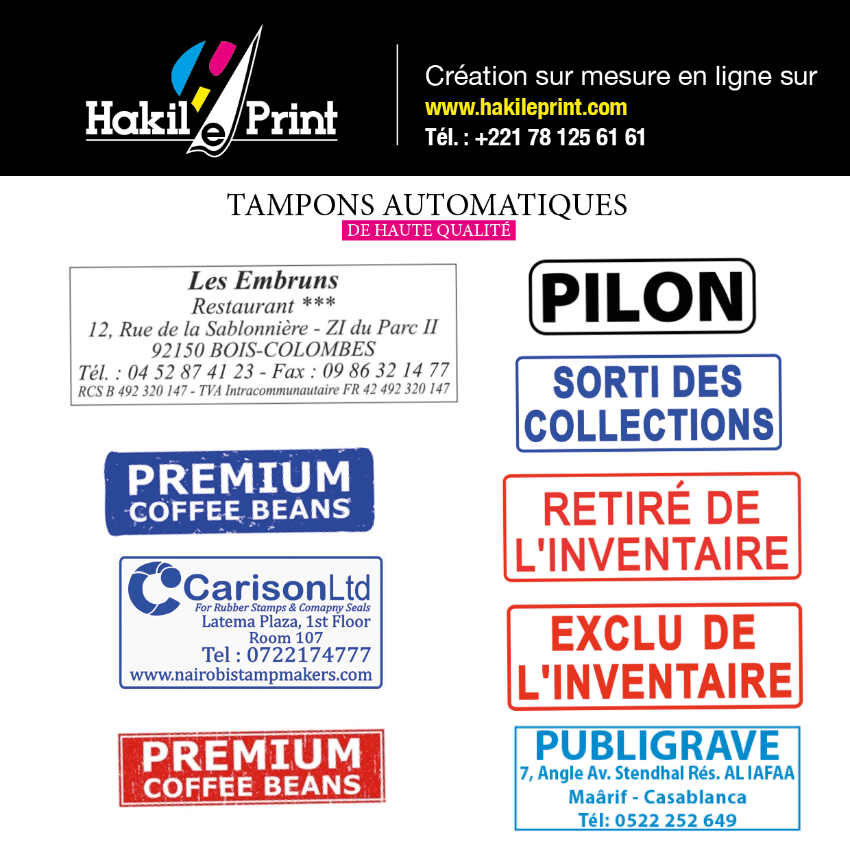 Tampon / Cachet Rectangle Express + Conception Graphique Offerte – Image 5